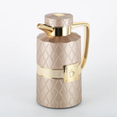 Modern Arabic Style Dallah Premium Coffee Tea Pot Vacuum Flask 2 Pcs Gift Set - (1.0L +07L) - Gold - TUZZUT Qatar Online Shopping