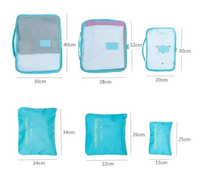 6 Pcs Travel Storage Bags Multi-functional Clothing Sorting Packages B-102 6 Pcs Travel Storage Bags Multi-functional Clothing Sorting Packages B-102