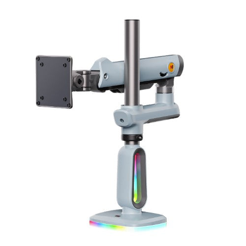 North Bayou NB V8 RGB Gaming Monitor Arm Lake Blue - Fits Most 32" ~ 60" Screen | Weight Capacity 20kg | Height Adjustable 740mm - TUZZUT Qatar Online Shopping