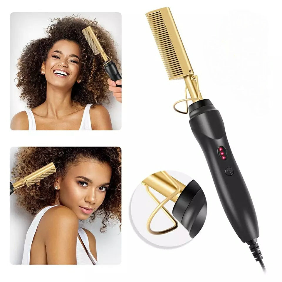 Gold Ceramic Professional Straightening Comb 176804 Gold Ceramic Professional Straightening Comb 176804