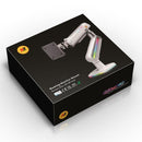 North Bayou NB E6 RGB Gaming Monitor Arm White - Fits Most 32"-60" Screen | Weight Capacity 20kg | Height Adjustable 490mm - TUZZUT Qatar Online Shopping