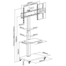 Skill Tech Storage-Savvy TV Cart SH 19FS (Fits most 37" to 75" Screen, Weight Capacity 40kg) - TUZZUT Qatar Online Shopping