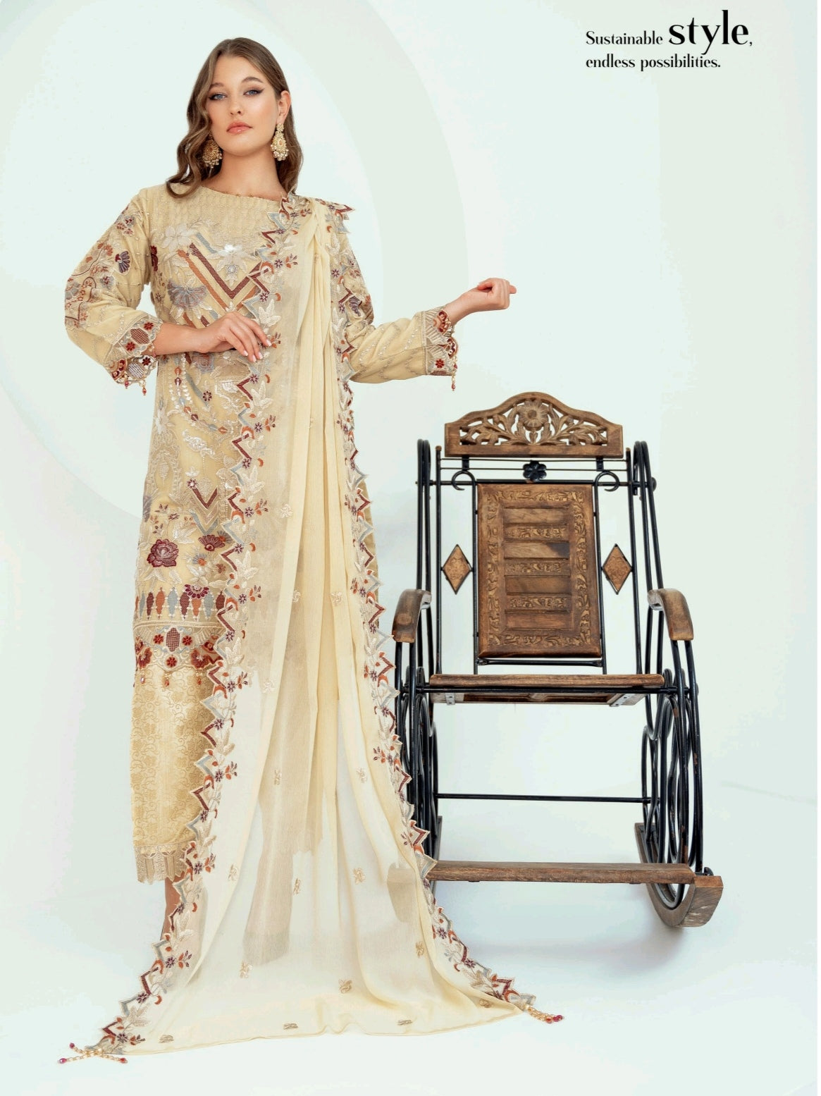 BINT-E-NOOR Mehrima CHIFFON Luxury Collection | Embroidered Readymade Stitched Party wear | CH-02 BINT-E-NOOR Mehrima CHIFFON Luxury Collection | Embroidered Readymade Stitched Party wear | CH-02
