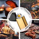 Metal USB Rechargeable  Two-sided Cigarette Lighter Ultra Thin - 3060 - TUZZUT Qatar Online Shopping