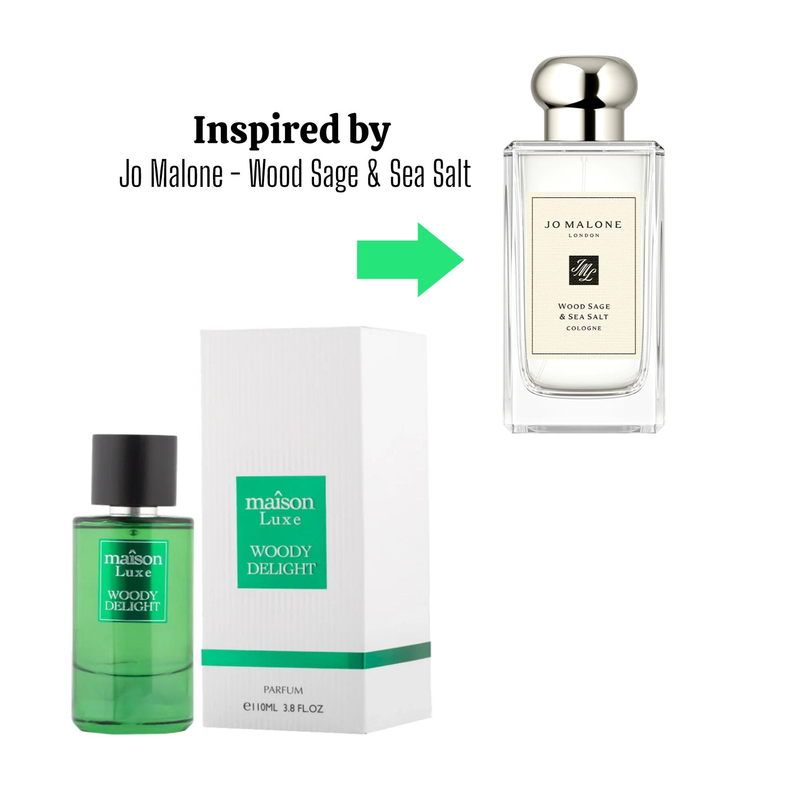 Hamidi MAÎSON LUXE WOODY DELIGHT EDP Perfume - 110ML (Inspired by Jo Malone - Wood Sage & Sea Salt) Hamidi MAÎSON LUXE WOODY DELIGHT EDP Perfume - 110ML (Inspired by Jo Malone - Wood Sage & Sea Salt)