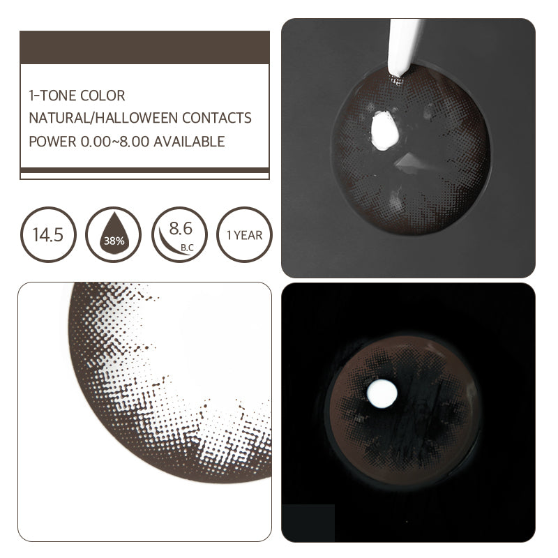 Unibling Baby Doll Brown Contact Lenses for Eyes (1 Pair) Unibling Baby Doll Brown Contact Lenses for Eyes (1 Pair)