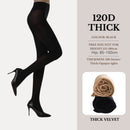 LANSWE 120D Velvet Plus Crotch Pantyhose Black - AY6090 - TUZZUT Qatar Online Shopping