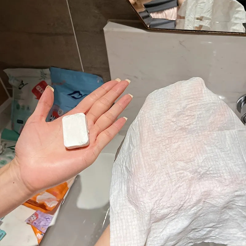 20pcs Compressed Towel Sheets - Disposable Travel Towels Wipes Napkin - TUZZUT Qatar Online Shopping