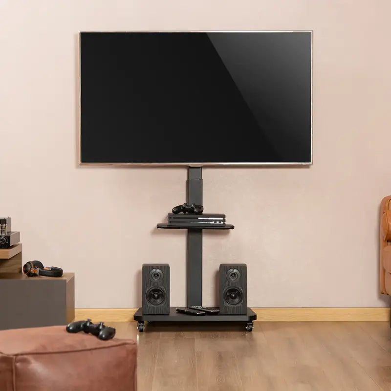 Skill Tech Storage-Savvy TV Cart SH 19FS (Fits most 37" to 75" Screen, Weight Capacity 40kg) - TUZZUT Qatar Online Shopping