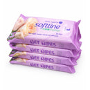 Softline fresher Pocket Wipes 15 Sheet x 4 Pcs Pack - Rose - TUZZUT Qatar Online Shopping