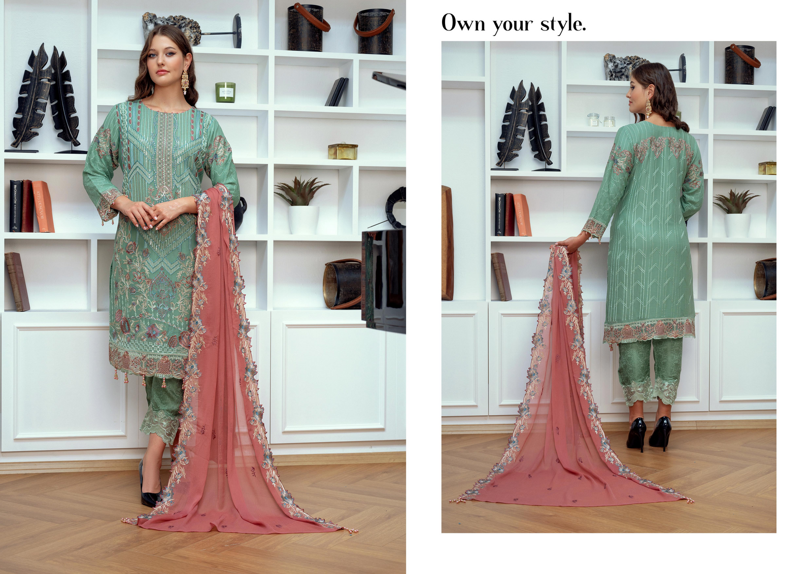 BINT-E-NOOR Mehrima CHIFFON Luxury Collection | Embroidered Readymade Stitched Party wear | CH-02 BINT-E-NOOR Mehrima CHIFFON Luxury Collection | Embroidered Readymade Stitched Party wear | CH-02