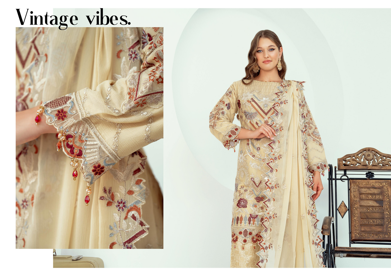 BINT-E-NOOR Mehrima CHIFFON Luxury Collection | Embroidered Readymade Stitched Party wear | CH-02 BINT-E-NOOR Mehrima CHIFFON Luxury Collection | Embroidered Readymade Stitched Party wear | CH-02
