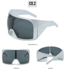 Oversized Fashion 4k Wrap Around UV Shades Sunglasses For Men Women Big Frame Black Shades Luxury Brand Design Punk Sun Glasses - TUZZUT Qatar Online Shopping