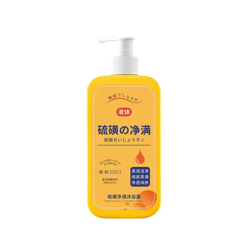 Sulfur Liquid Soap Mites Removal Bath Gel Deep Cleaning Shower Gel 300ml Sulfur Liquid Soap Mites Removal Bath Gel Deep Cleaning Shower Gel 300ml