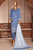 Ayzal 3 PIECE - DIGITAL PRINTED CHIKANKARI LAWN Suit - CL348 - TUZZUT Qatar Online Shopping