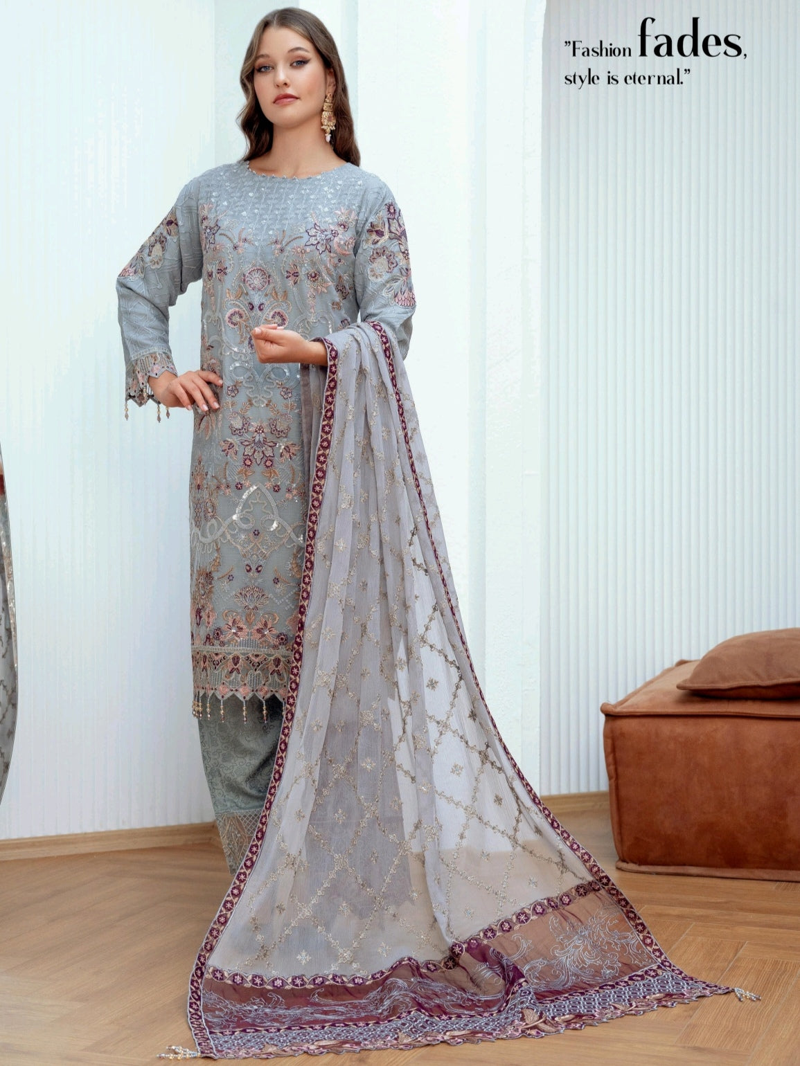 BINT-E-NOOR Mehrima CHIFFON Luxury Collection | Embroidered Readymade Stitched Party wear | CH-02 BINT-E-NOOR Mehrima CHIFFON Luxury Collection | Embroidered Readymade Stitched Party wear | CH-02