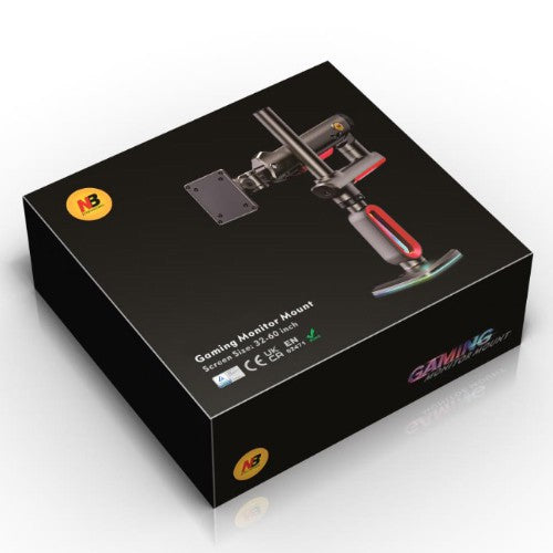 North Bayou NB L70 RGB Gaming Monitor Arm Matte Grey - Fits Most 32" ~ 60" Screen | Weight Capacity 20kg | Height Adjustable 740mm - TUZZUT Qatar Online Shopping