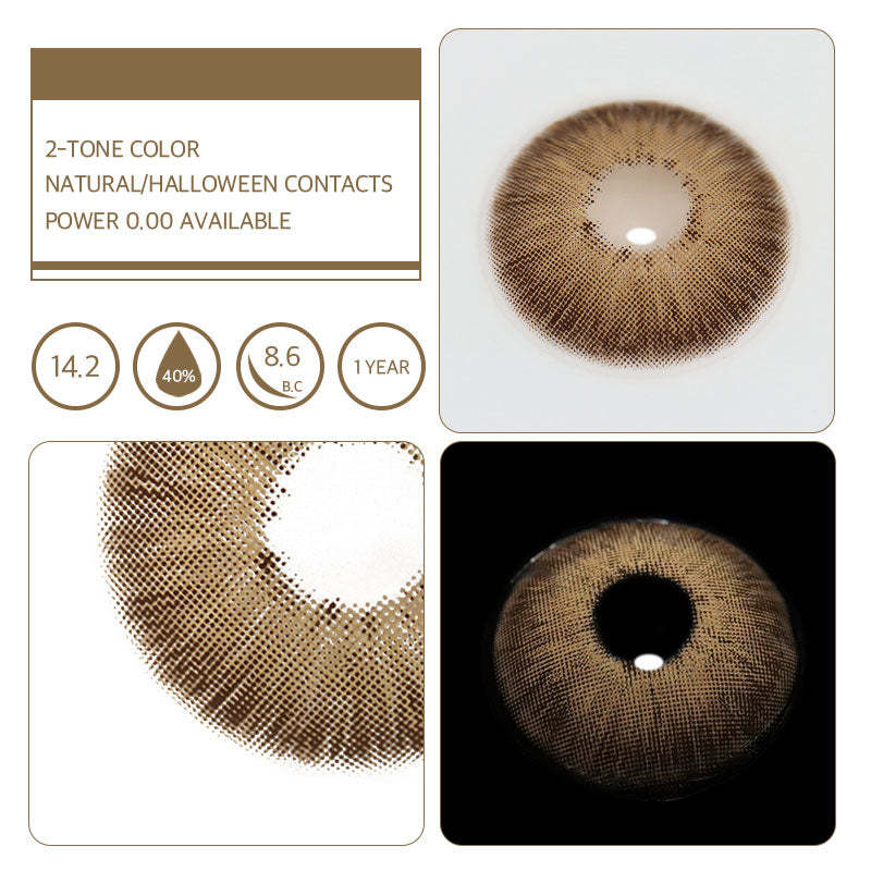 Unibling Jupiter Brown Contact Lenses for Eyes (1 Pair) Unibling Jupiter Brown Contact Lenses for Eyes (1 Pair)
