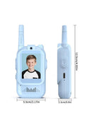 2-Pcs Kids Video Walkie Talkies with Camera & LCD Screen – Rechargeable, No WiFi/SIM, Long-Range Intercom Toy (Blue & Pink) - TUZZUT Qatar Online Shopping