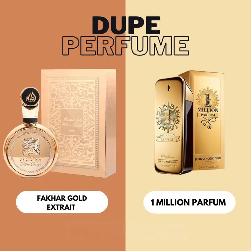 Fakhar Gold Extrait EDP Perfume - 100ml By Lattafa | Inspired by 1 Million Parfum Rabanne Fakhar Gold Extrait EDP Perfume - 100ml By Lattafa | Inspired by 1 Million Parfum Rabanne