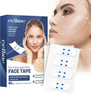 60 Pcs Invisible Face Lift Tape – Waterproof V-Shape Lifting Adhesive Strips, Anti-Wrinkle Face Slimming Patch, Instant Jawline & Cheek Lift Beauty Tape - TUZZUT Qatar Online Shopping