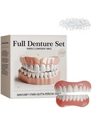 Full Denture Set with Silicone Reline Kit – Upper & Lower Dentures with Gutta-Percha for Men & Women (1 Pair) - TUZZUT Qatar Online Shopping