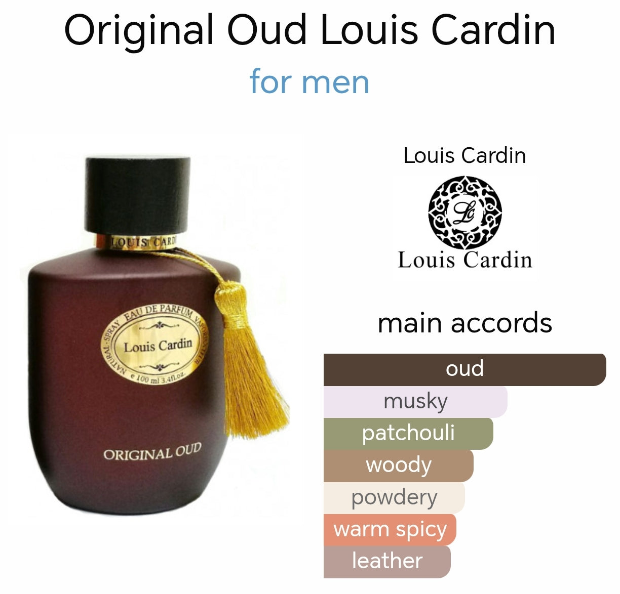 Louis Cardin Original Oud EDP Spray Perfume 100ml Louis Cardin Original Oud EDP Spray Perfume 100ml