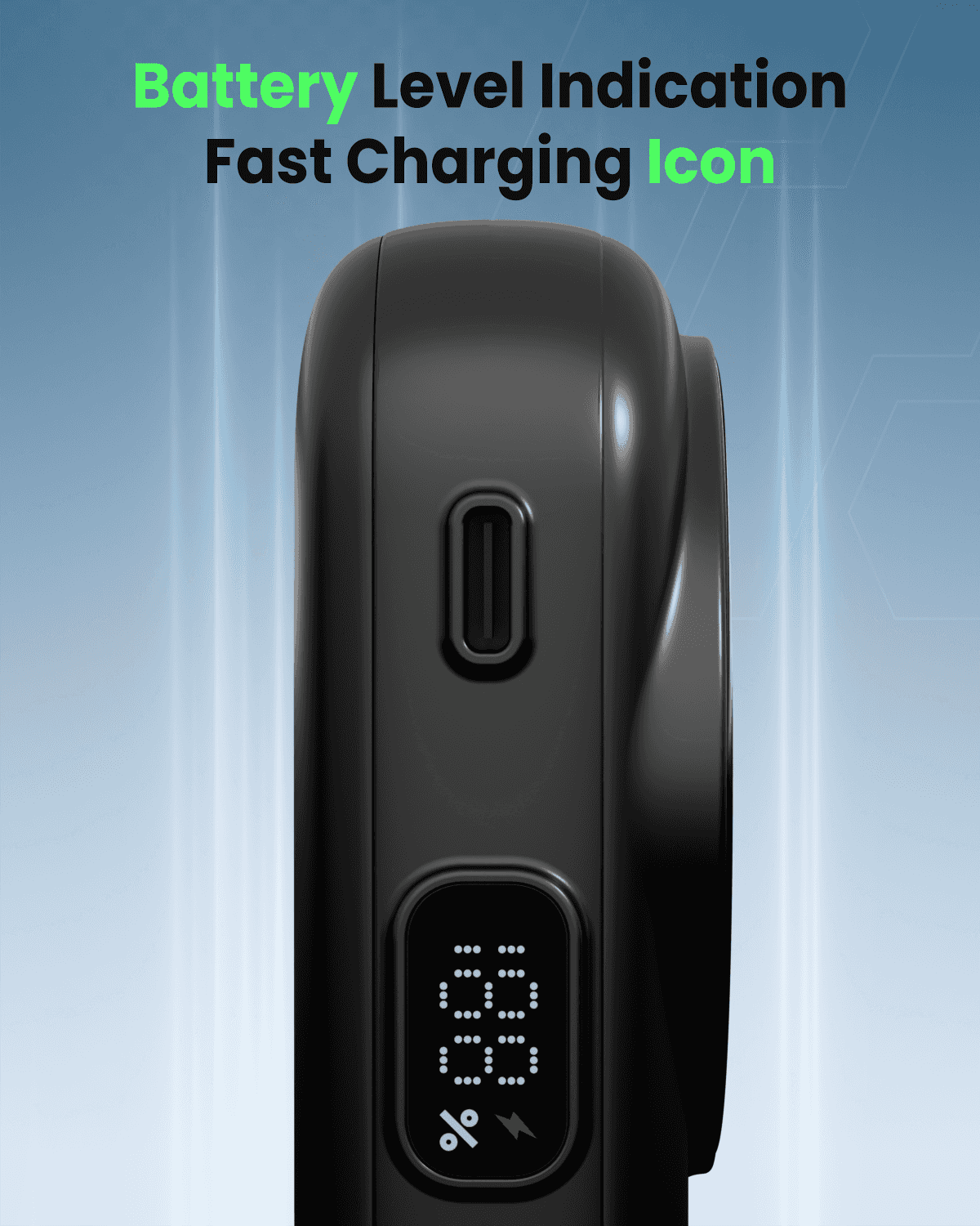 Moxedo Snap-On Wireless Charging Power Bank 8000mAh 15W PD Fast Charging Portable Charger with Built-in USB-C Cable - Black Moxedo Snap-On Wireless Charging Power Bank 8000mAh 15W PD Fast Charging Portable Charger with Built-in USB-C Cable - Black
