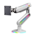 North Bayou NB E6 RGB Gaming Monitor Arm White - Fits Most 32"-60" Screen | Weight Capacity 20kg | Height Adjustable 490mm - TUZZUT Qatar Online Shopping