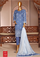 Ayzal 3 PIECE - DIGITAL PRINTED CHIKANKARI LAWN Suit - CL348 - TUZZUT Qatar Online Shopping
