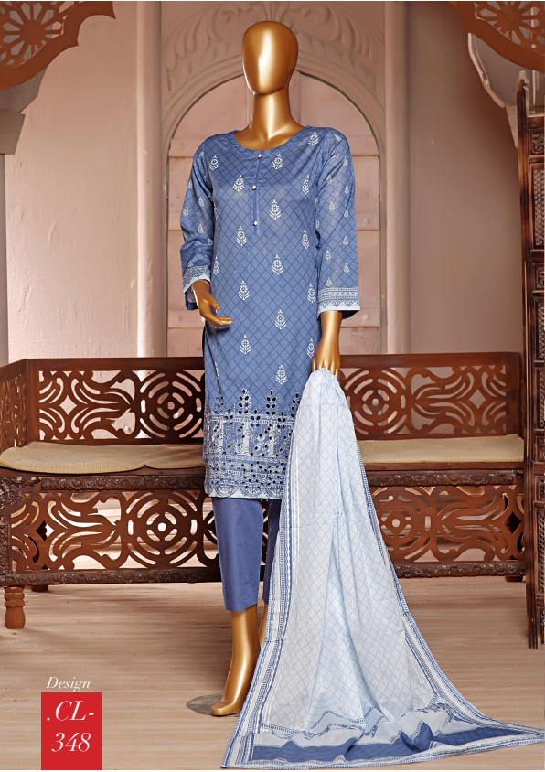 Ayzal 3 PIECE - DIGITAL PRINTED CHIKANKARI LAWN Suit - CL348 Ayzal 3 PIECE - DIGITAL PRINTED CHIKANKARI LAWN Suit - CL348