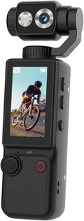 Air Tab Pocket 4K Ultra HD Action Camera | 180° Manual Flip Lens | Built-in Fill Light | with Tripod - TUZZUT Qatar Online Shopping