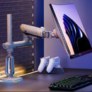 North Bayou NB V8 RGB Gaming Monitor Arm Lake Blue - Fits Most 32" ~ 60" Screen | Weight Capacity 20kg | Height Adjustable 740mm - TUZZUT Qatar Online Shopping