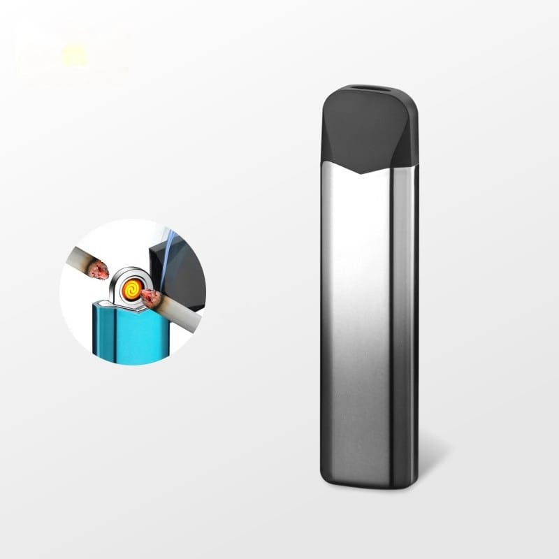 Metal USB Rechargeable  Two-sided Cigarette Lighter Ultra Thin - 3060 - TUZZUT Qatar Online Shopping