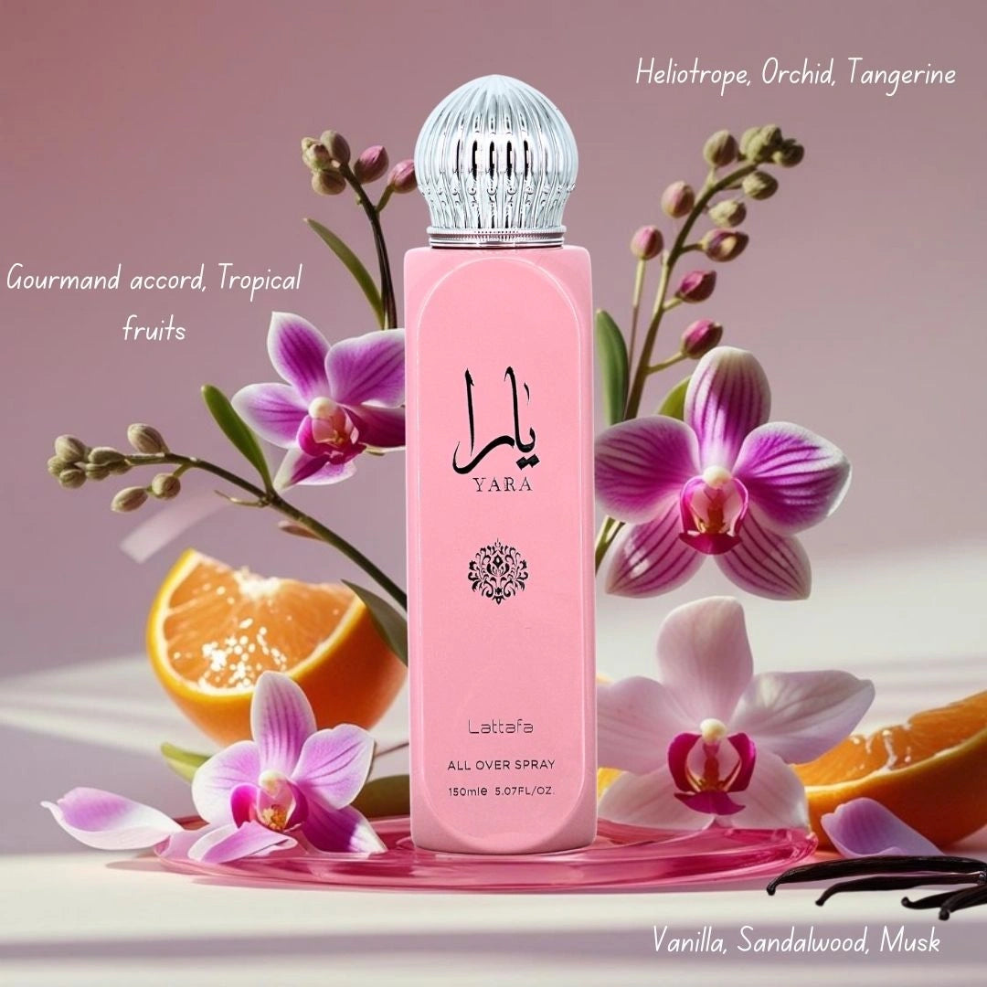 Lattafa Yara All Over Spray 150ml in Qatar Lattafa Yara All Over Spray 150ml in Qatar