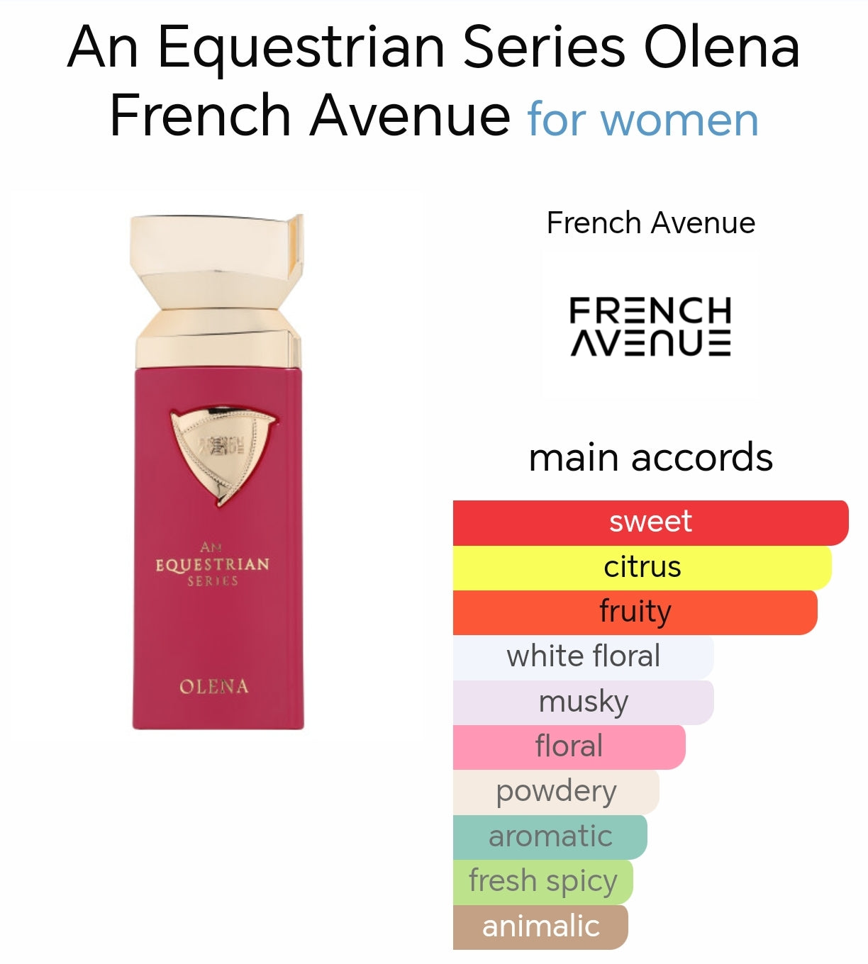 French Avenue An Equestrian Series OLENA 100ml EDP for Women - Inspired by Oriana Parfums de Marly French Avenue An Equestrian Series OLENA 100ml EDP for Women - Inspired by Oriana Parfums de Marly