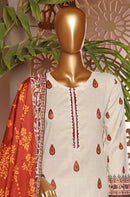 Ayzal 3 PIECE - DIGITAL PRINTED CHIKANKARI LAWN Suit - CL349 - TUZZUT Qatar Online Shopping