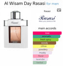 Al Wisam Day Pour Homme EDP Perfume 100ml by Rasasi - TUZZUT Qatar Online Shopping