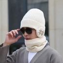 Winter Knitted Hat Cap Earmuff with Neck Warmer - 4047 - TUZZUT Qatar Online Shopping