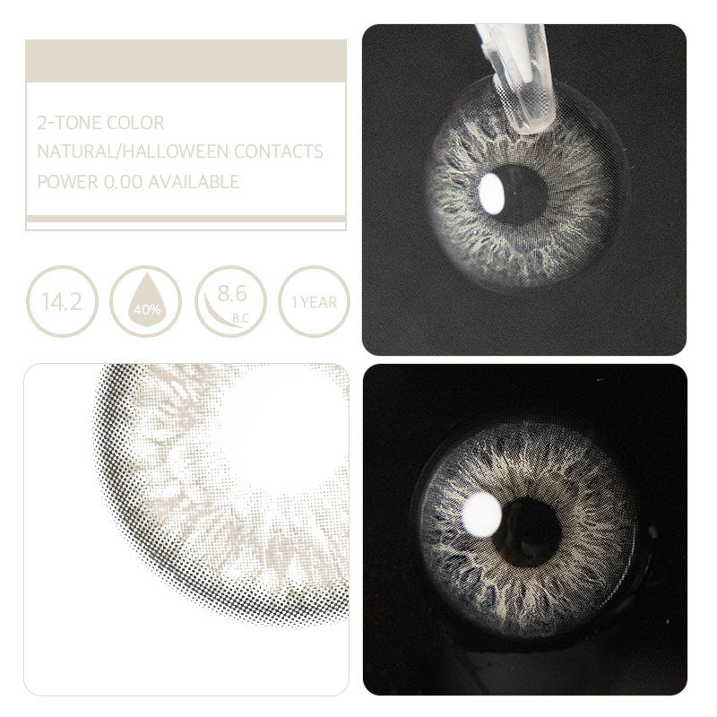 Unibling Flirting Grey Contact Lenses for Eyes (1 Pair) - TUZZUT Qatar Online Shopping