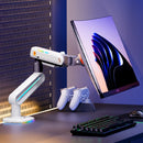 North Bayou NB E6 RGB Gaming Monitor Arm White - Fits Most 32"-60" Screen | Weight Capacity 20kg | Height Adjustable 490mm - TUZZUT Qatar Online Shopping