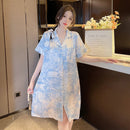 Women 's Short Sleeve Night Dress 564516 - TUZZUT Qatar Online Shopping