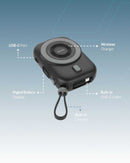 Moxedo Snap-On Wireless Charging Power Bank 8000mAh 15W PD Fast Charging Portable Charger with Built-in USB-C Cable - Black - TUZZUT Qatar Online Shopping