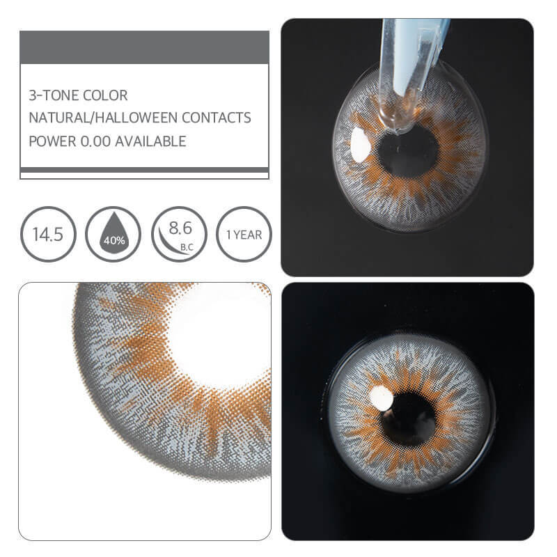 Unibling Wolf Gray Contact Lenses for Eyes (1 Pair) Unibling Wolf Gray Contact Lenses for Eyes (1 Pair)