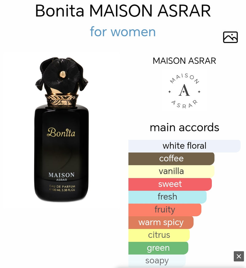 Maison Asrar BONITA – EDP 100ml | Inspired by Black Opium Yves Saint Laurent - TUZZUT Qatar Online Shopping