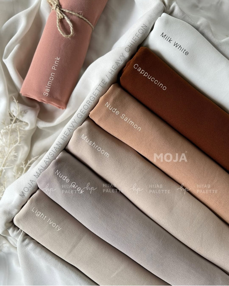 Moja Malaysian Georgette Heavy Chiffon Hijabs - TUZZUT Qatar Online Shopping