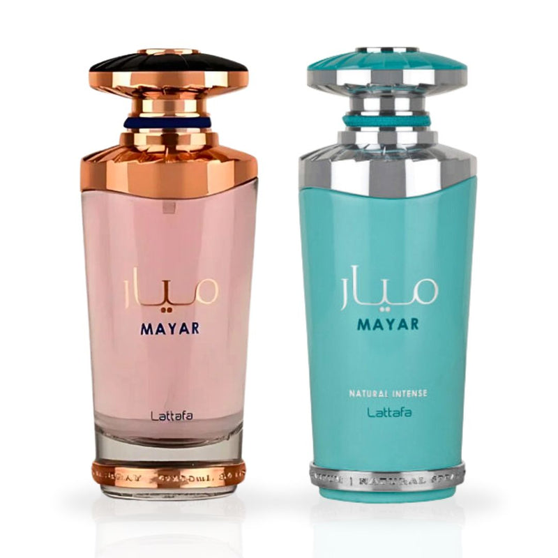 Mayar & Mayar Natural Intense EDP Sprays 100ML By Lattafa | Long Lasting, Floral, Fruity, Sweet Perfumes. (SUPREME BUNDLE)