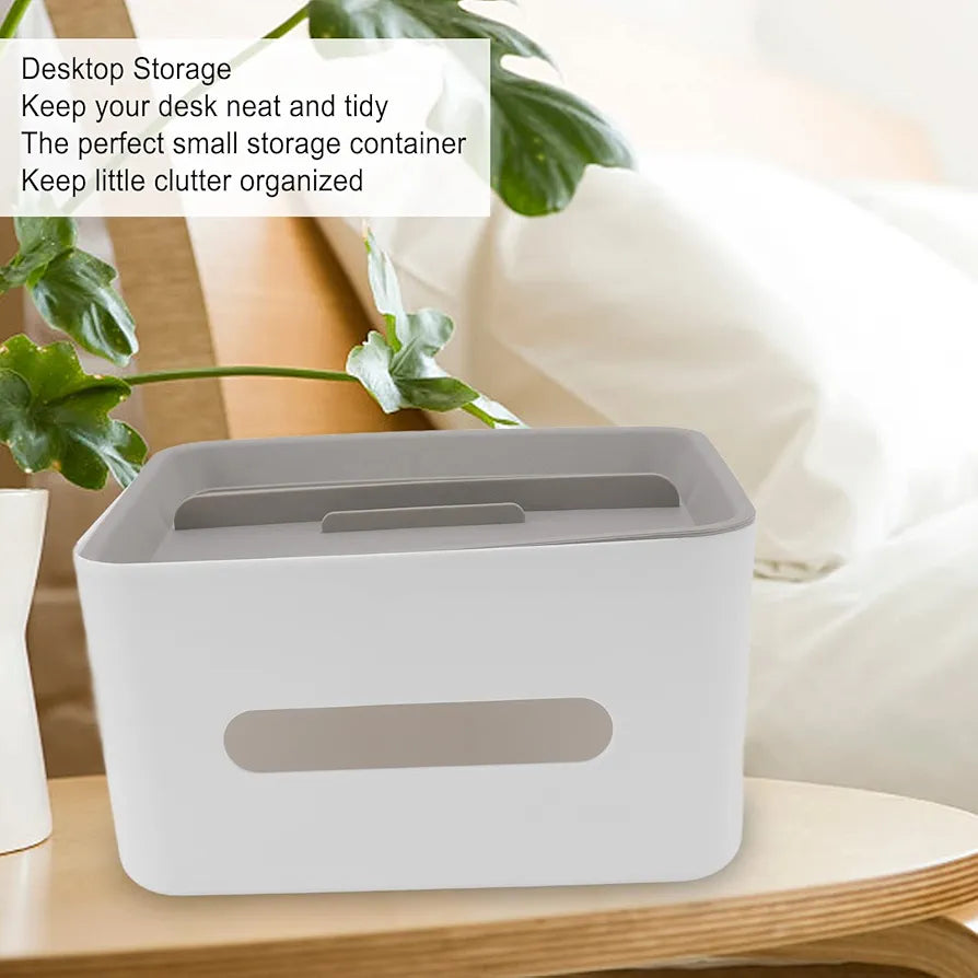 Rectangular Plastic Tissue Box Cover & Storage Holder for Home & Office Rectangular Plastic Tissue Box Cover & Storage Holder for Home & Office