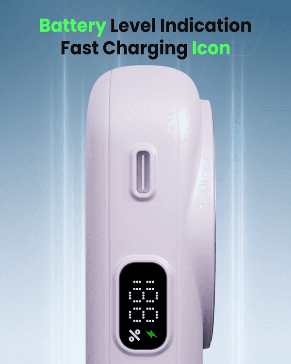 Moxedo Snap-On Wireless Charging Power Bank 8000mAh 15W PD Fast Charging Portable Charger with Built-in USB-C Cable - Purple Moxedo Snap-On Wireless Charging Power Bank 8000mAh 15W PD Fast Charging Portable Charger with Built-in USB-C Cable - Purple