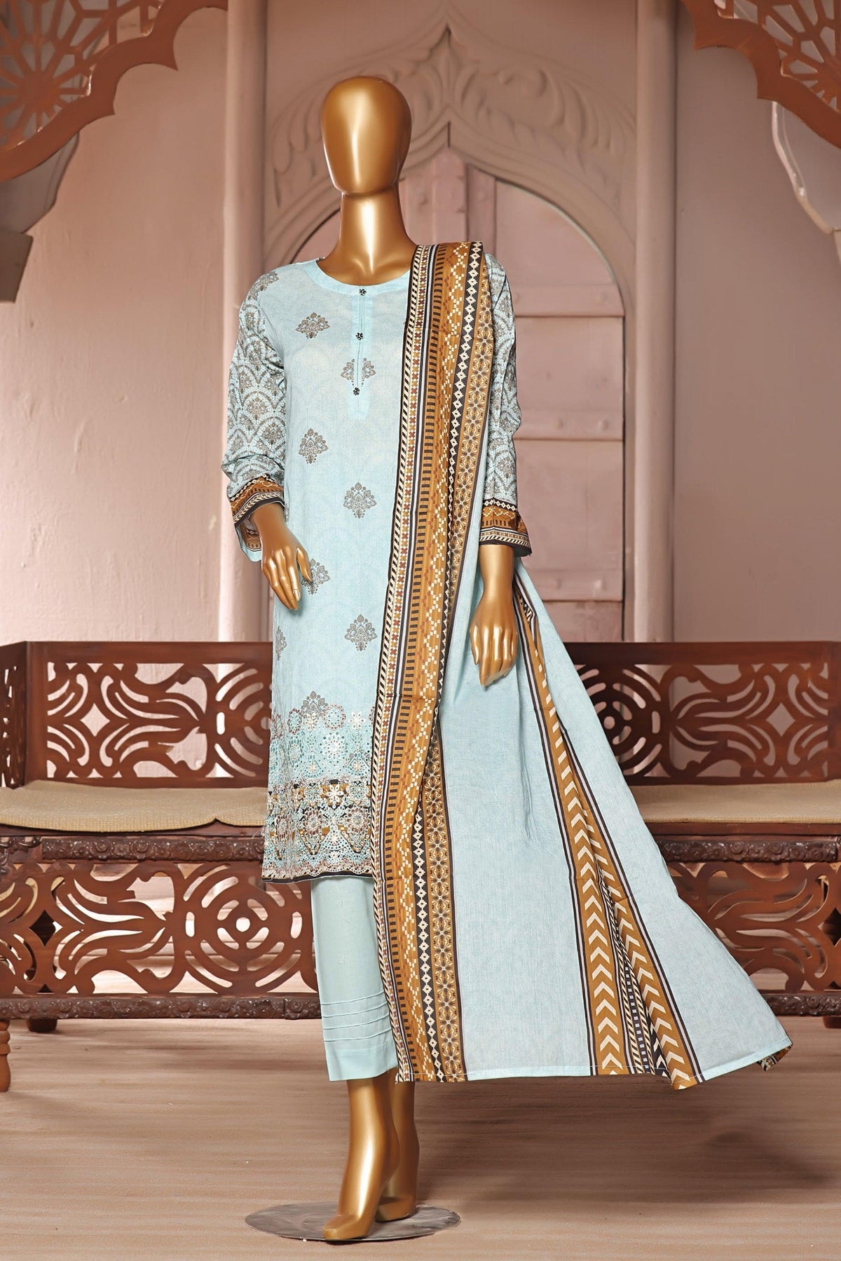 Ayzal 3 PIECE - DIGITAL PRINTED CHIKANKARI LAWN Suit - CL350 Ayzal 3 PIECE - DIGITAL PRINTED CHIKANKARI LAWN Suit - CL350